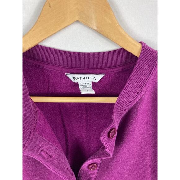 Athleta Balance Henley Sweatshirt Purple Size Small - Picture 4 of 7